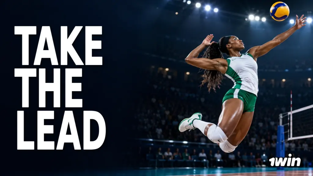 1win volleyball illustration